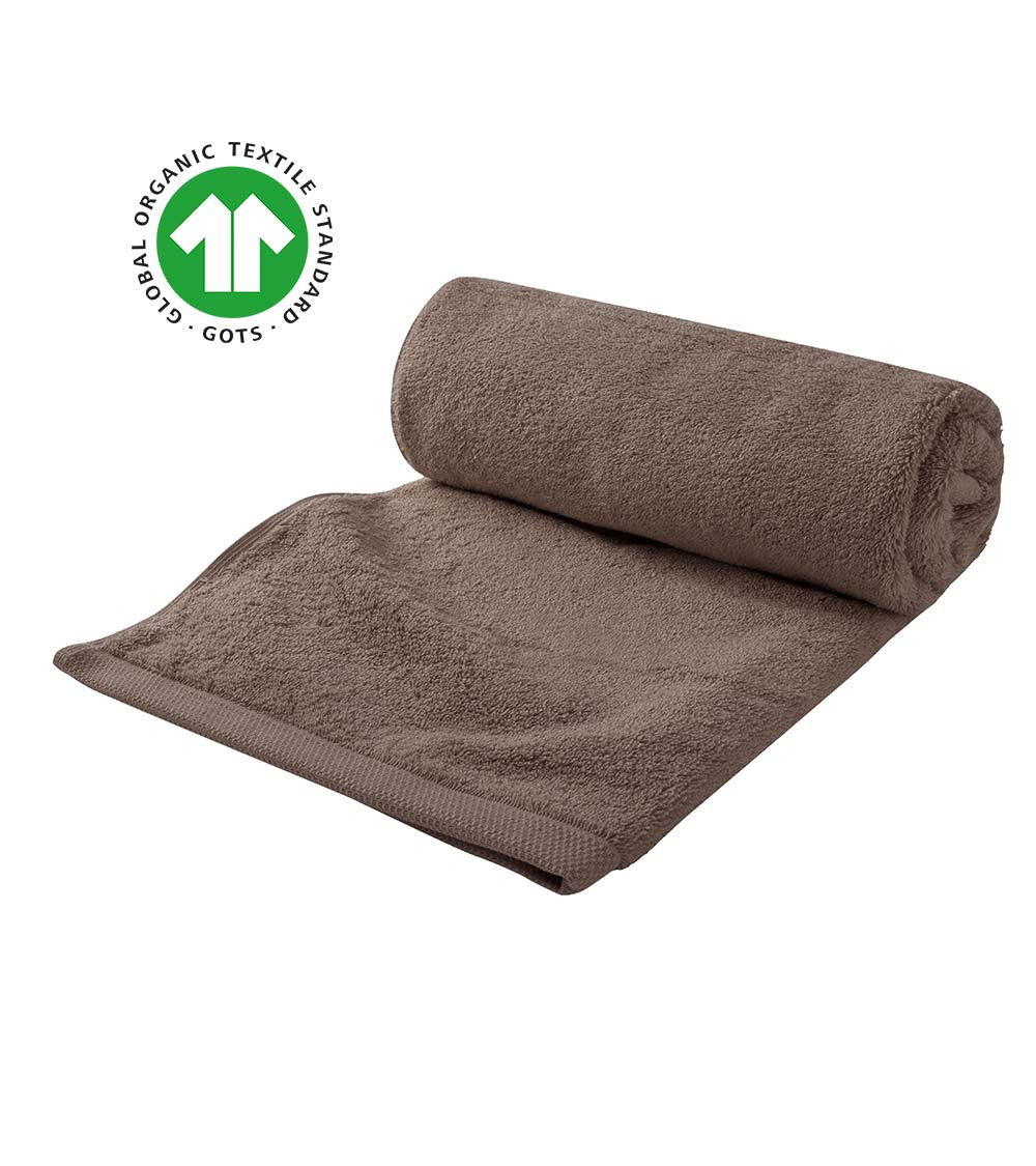 Serviette de toilette GOTS Essentiel Biche - Alexandre Turpault, marron foncé