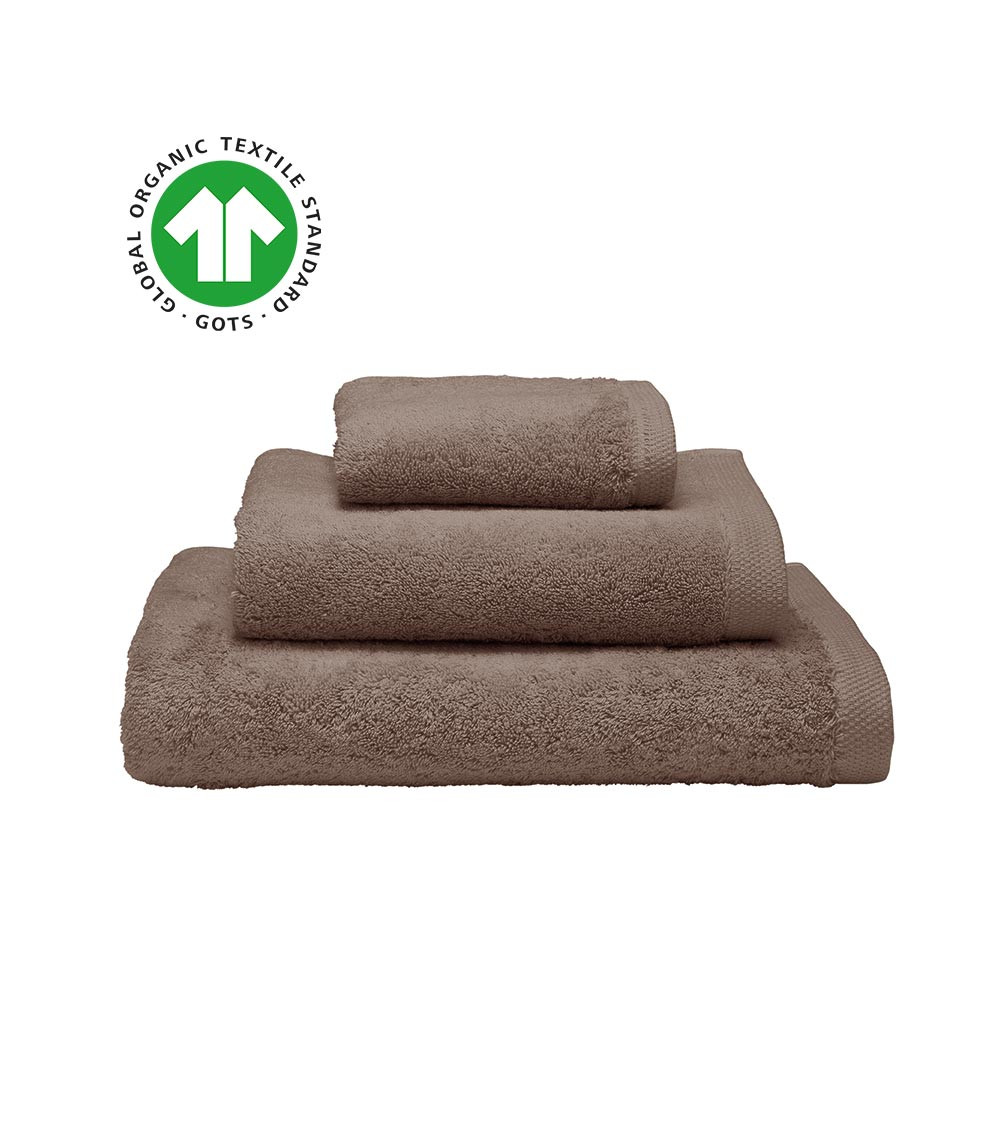 Serviette de toilette GOTS Essentiel Biche - Alexandre Turpault, marron foncé