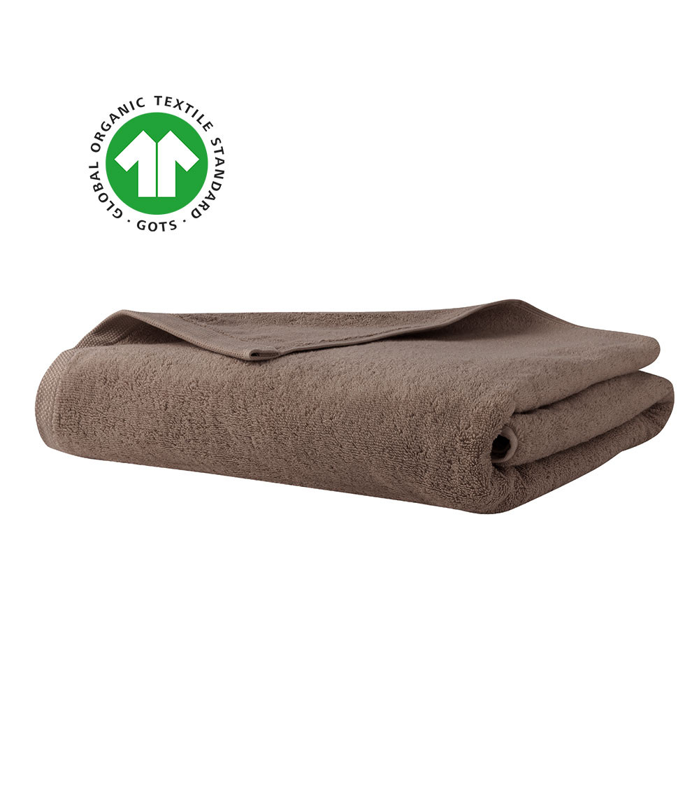 Serviette de toilette GOTS Essentiel Biche - Alexandre Turpault, marron foncé
