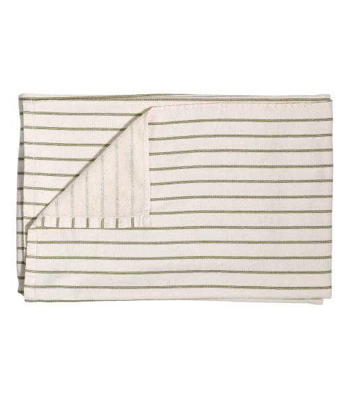 Maxi drap de bain Marina 160 x 100 cm, serviette de plage, Oeko Tex Standard 100, coton biologique, rayures vertes et violettes 2