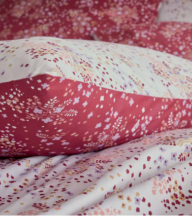 Taie  d'oreiller LILOU BORDEAUX | Satin français