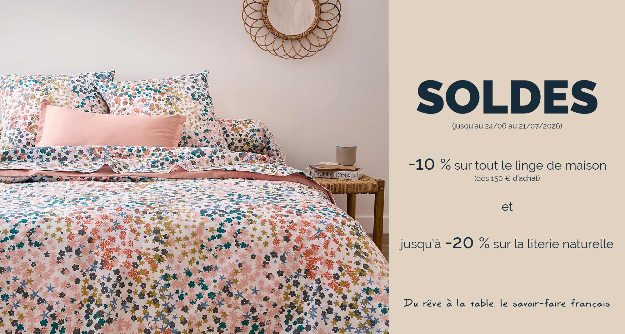 Compagnie de la Grande Ourse Linge de lit fabriqu&eacute; en France.