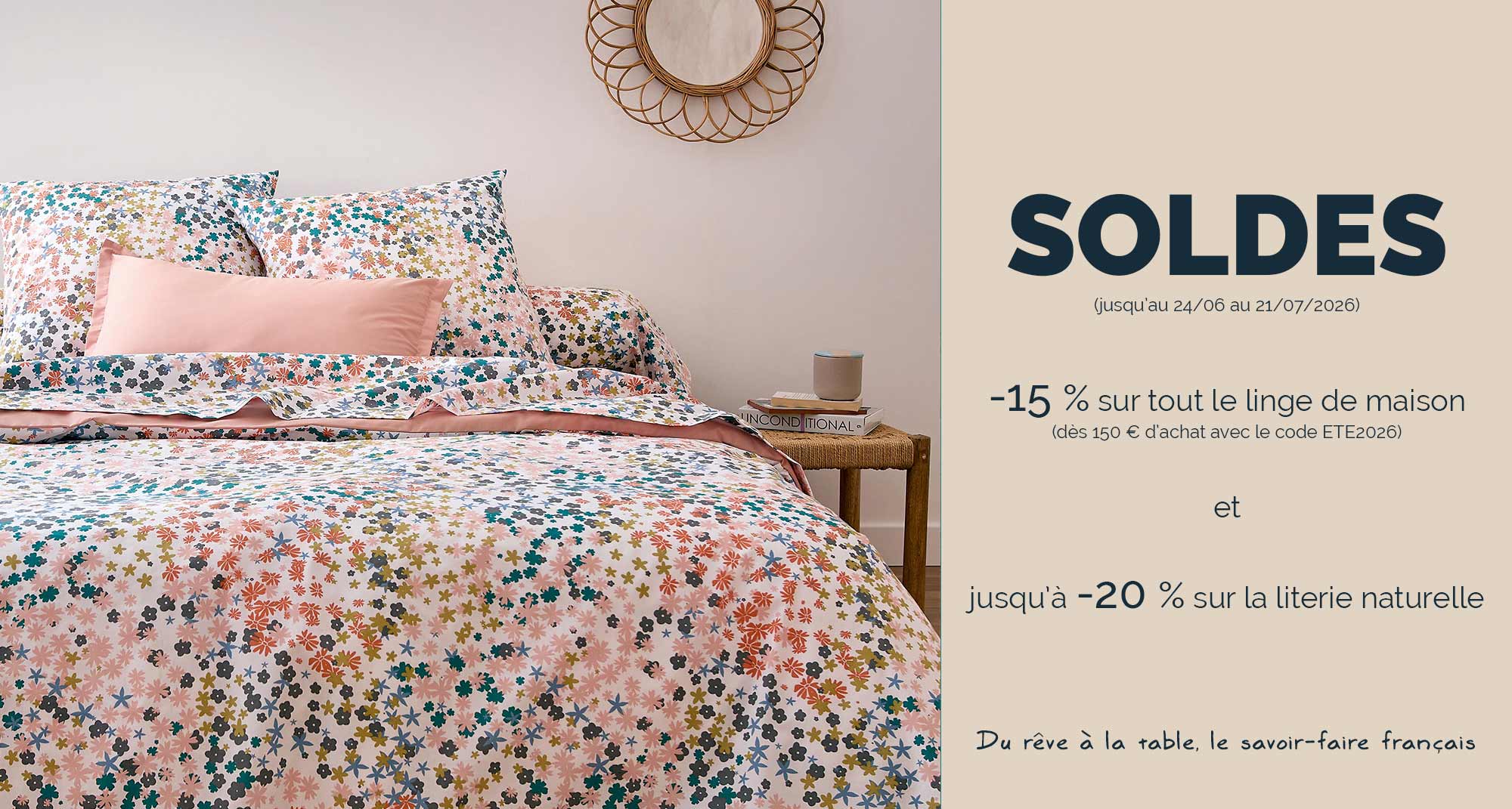 Compagnie de la Grande Ourse Linge de lit fabriqu&eacute; en France.