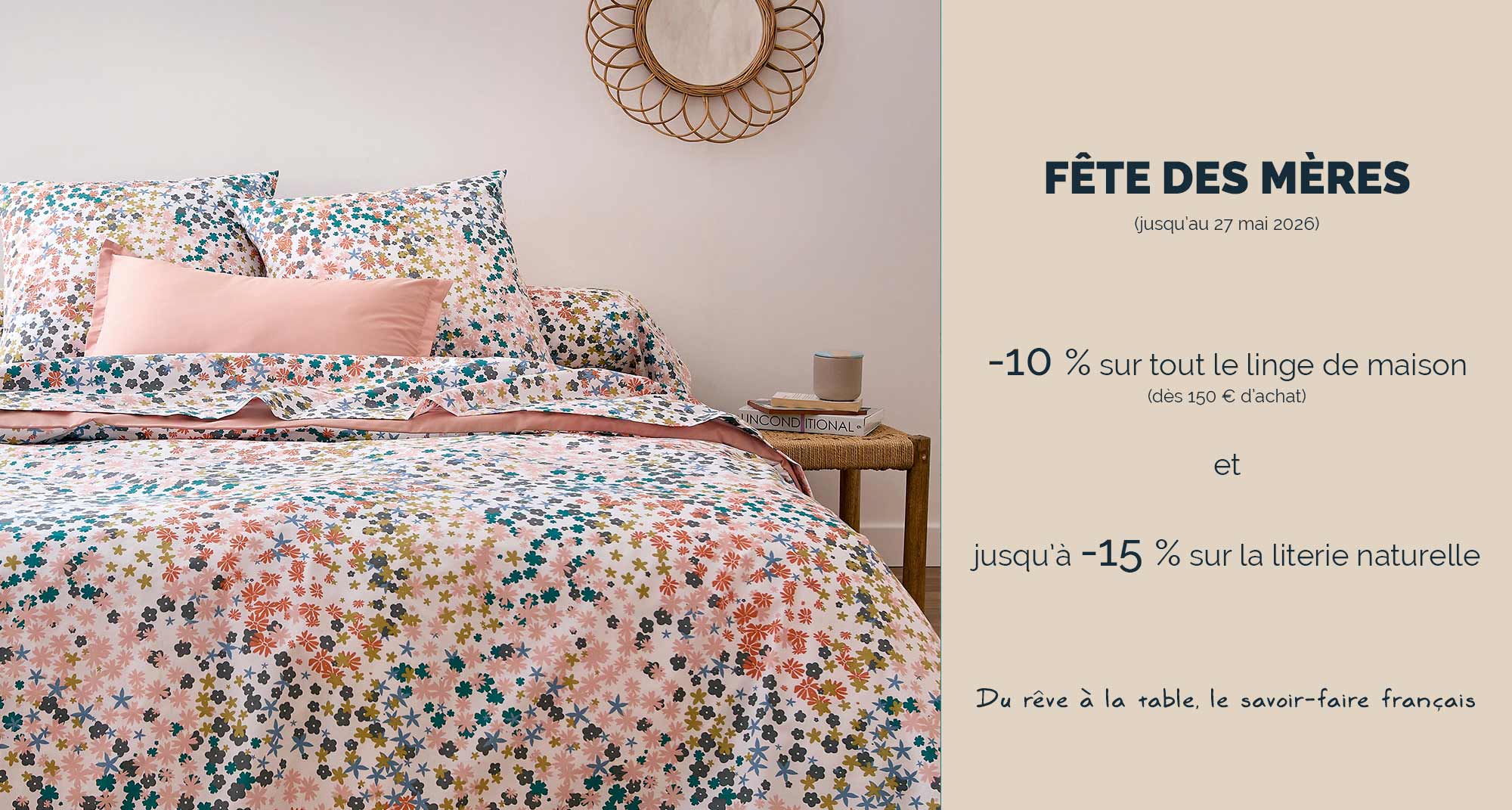 Compagnie de la Grande Ourse Linge de lit fabriqu&eacute; en France.
