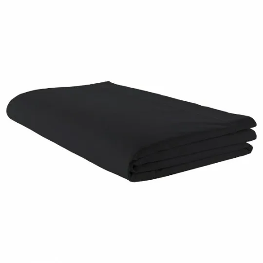 Drap plat couleur noire en coton 57fils
