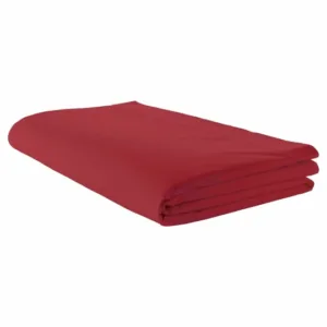 Drap plat coton 57fils/cm² fabriqué en France couleur rouge garance