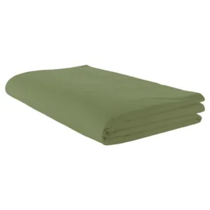 Drap plat couleur vert fougère en coton 57fils
